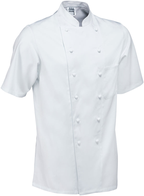 bluza kucharska męska Samuel krótki rękaw ; Kleidergröße 46; biały