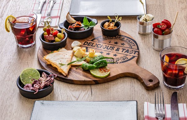 deska Prescot z nadrukiem okrągła; 30.5x1.5 cm (ØxW); brązowy; okrągły