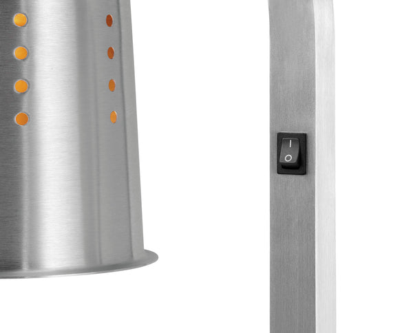 mostek grzewczy na podczerwień 1/1 GN z 2 lampami grzewczymi; 55 cm (W); srebro