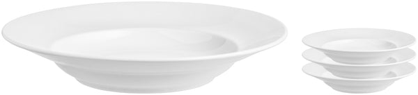 talerz do makaronów Base; 550ml, 27x5 cm (ØxW); biały; okrągły; 4 sztuka / opakowanie