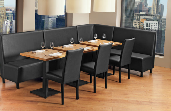 krzesło Elegance sztuczna skóra; 46.5x51x95.5 cm (SxGxW); siedzisko czarny, stelaż wenge; 2 sztuka / opakowanie