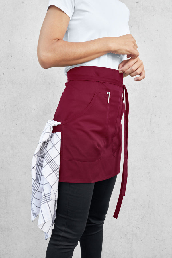 Schürze Gabo 45x80 cm (LxB); 45x80 cm (DxS); bordo
