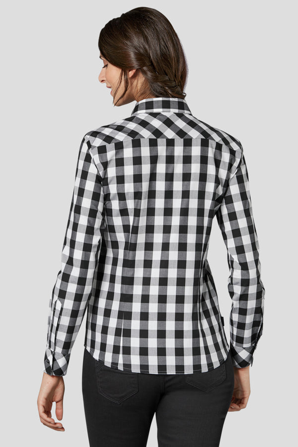 bluzka damska Davis długi rękaw; Kleidergröße 44; czarny/biały