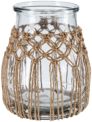 lampion Anka; 22.5x26 cm (ØxW); transparentny/naturalny