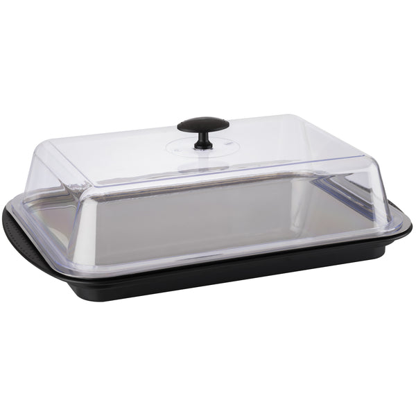 APS taca termiczna 43 x 29 cm, W: 14 cm; 43x29x14 cm (DxSxW); transparentny/srebro/czarny; prostokątny