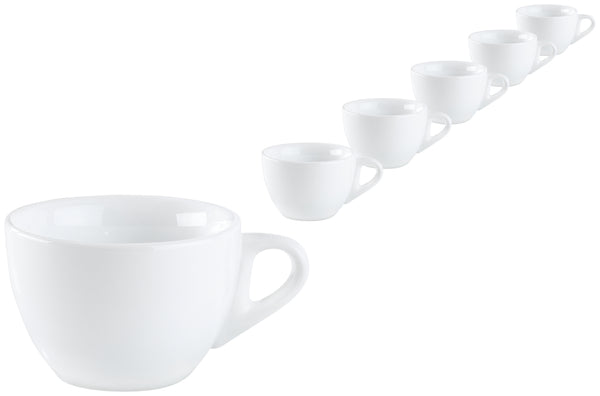 filiżanka do kawy Nissa; 150ml, 8.5x5.8 cm (ØxW); biały; okrągły; 6 sztuka / opakowanie