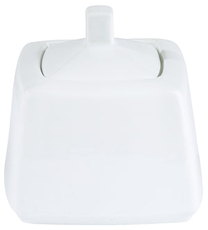 cukiernica Jazz z pokrywką; 350ml, 9.8x9.8x9.8 cm (DxSxW); biały; kwadrat; 4 sztuka / opakowanie