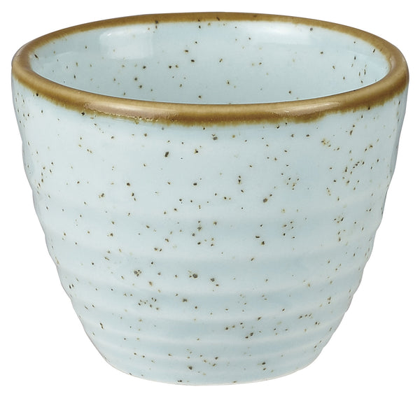 Ripple Dip Schale Stonecast Duck Egg; 70ml, 5.9x5 cm (ØxW); jasny niebieski/brązowy; okrągły; 12 sztuka / opakowanie