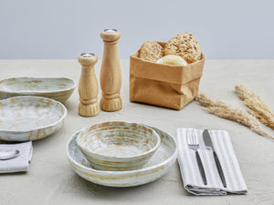 talerz głęboki Taoqi; 1200ml, 24x5 cm (ØxW); brązowy/szary; okrągły; 2 sztuka / opakowanie