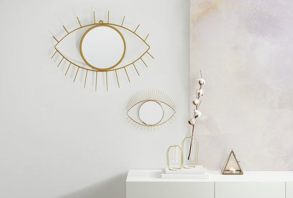 element lustrzany Jayanna; 33x25 cm (DxW); złoto