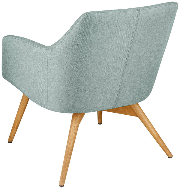 Sessel Arne; 65x76x75.5 cm (SxGxW); siedzisko jasny niebieski, stelaż dąb/naturalny