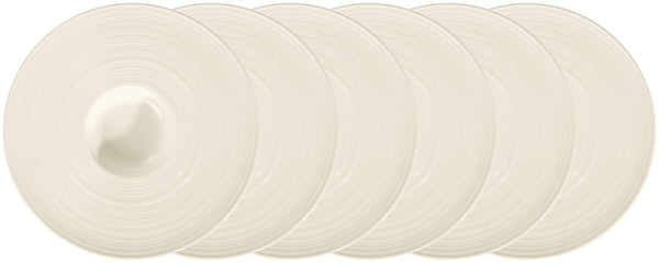 talerz głęboki Skyline z szerokim rantem; 120ml, 31x3.5 cm (ØxW); biel kremowa; okrągły; 6 sztuka / opakowanie