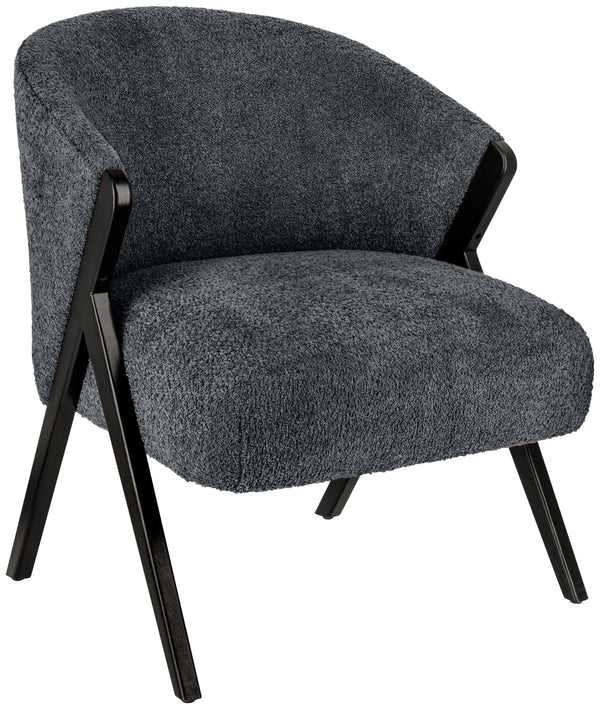 Sessel Caso Boucle; 69x70x77 cm (SxGxW); siedzisko czarny, stelaż czarny