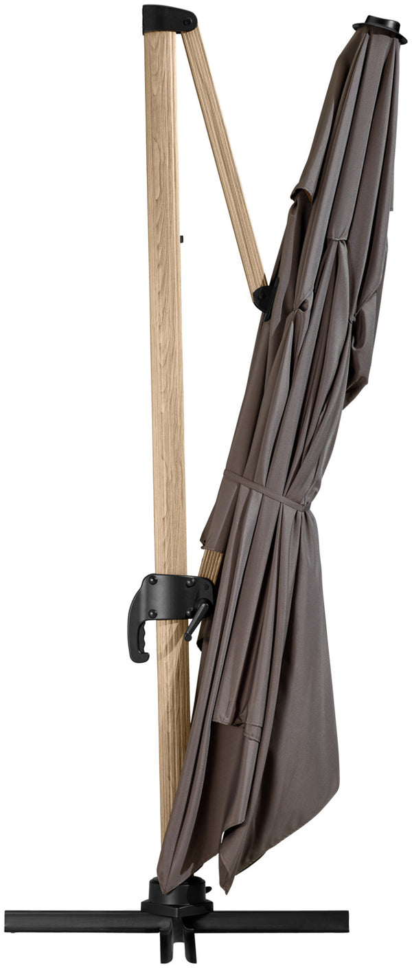 parasol rzymski Terrado; 300x400x275 cm (DxSxW); antracyt/brązowy; prostokątny