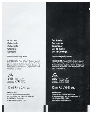 szampon i żel pod prysznic Contrast; 12 ml; jasny niebieski/żółty; 800 sztuka / opakowanie
