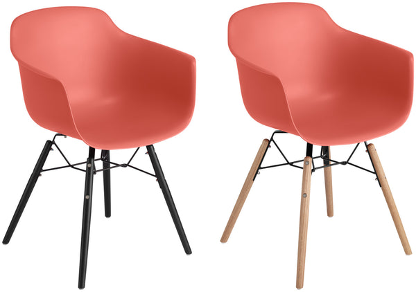 siedzisko Emeo z podłokietnikami; 58x50x40.5 cm (SxGxW); marsala; 2 sztuka / opakowanie