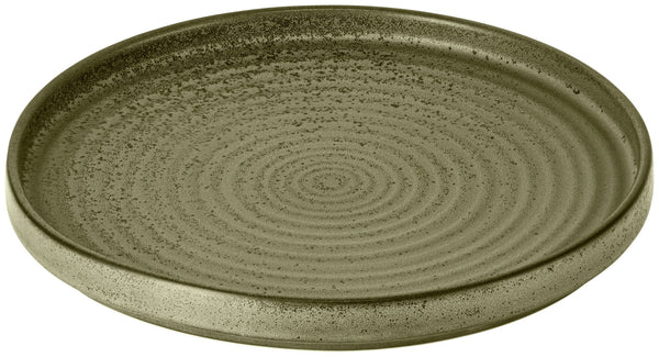 talerz z niskim rantem Snug; 26x2.5 cm (ØxW); oliwka; okrągły; 4 sztuka / opakowanie