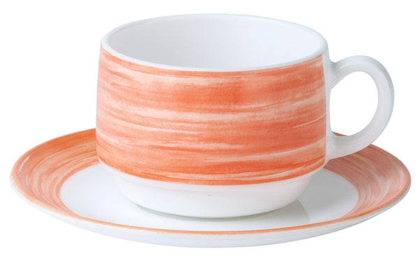 spodek do filiżanki do kawy Brush; 14 cm (Ø); pomarańczowy; okrągły; 6 sztuka / opakowanie