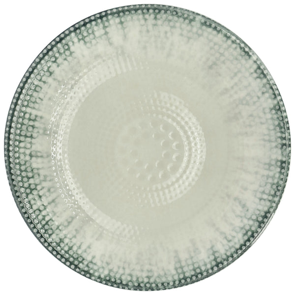 talerz płaski Kuori; 25 cm (Ø); biały/szary/czarny; okrągły; 6 sztuka / opakowanie