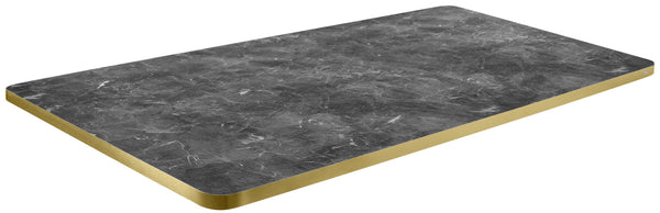 blat Marvani prostokątny; 120x80x2.5 cm (DxSxW); złoto/czarny/marmurkowy; prostokątny