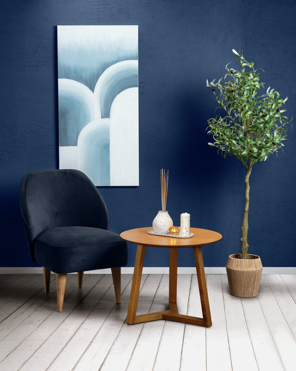 świecznik na tealight Adaja; 12.8 cm (W); biały/brązowy/szary