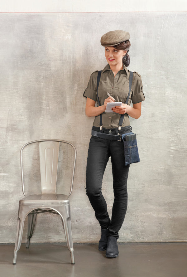 bluzka damska Kate krótki rękaw; Kleidergröße 48; taupe