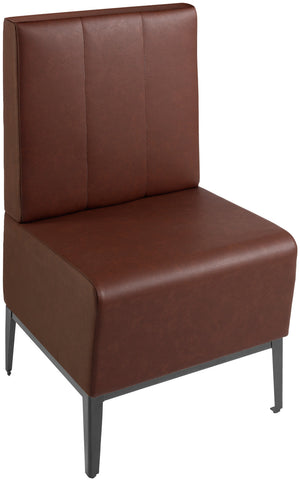 Polsterbank 60 Adapto mit Rückenelement; 60x64x102 cm (SxGxW); siedzisko brązowy
