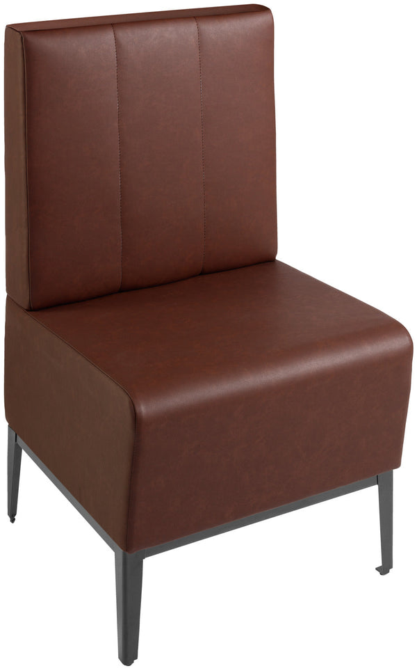 Polsterbank 60 Adapto mit Rückenelement; 60x64x102 cm (SxGxW); siedzisko brązowy