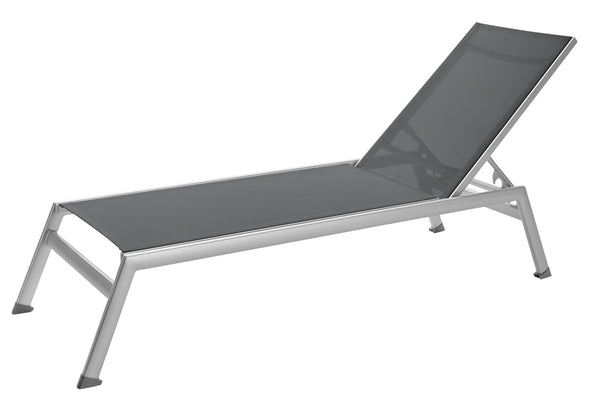 leżanka Tailor; 208x59x34 cm (DxSxW); siedzisko antracyt, stelaż srebro