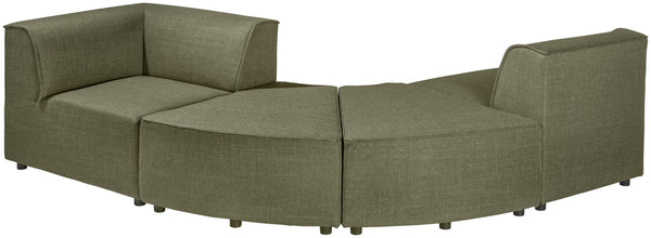 element środkowy Belford tkanina; 71x93x70 cm (SxGxW); siedzisko zielony