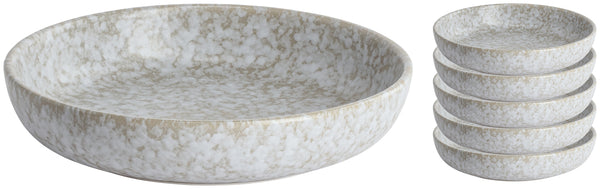 talerz głęboki Mamoro; 800ml, 21x4.5 cm (ØxW); beżowy/biały; okrągły; 6 sztuka / opakowanie