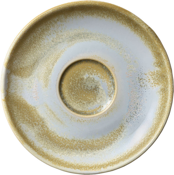 Untertasse Perfect Match Breeze; 11.5x1.2 cm (ØxW); złoto/jasny niebieski/biały; okrągły; 6 sztuka / opakowanie