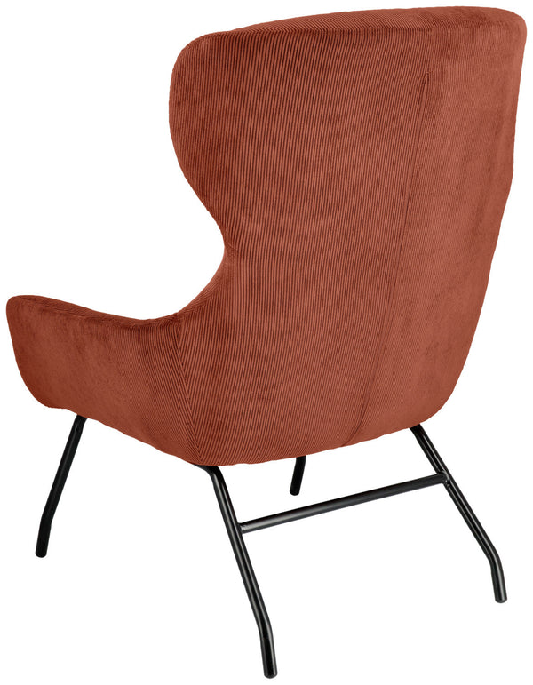 fotel uszak Malin; 75x77x103 cm (SxGxW); siedzisko terakota
