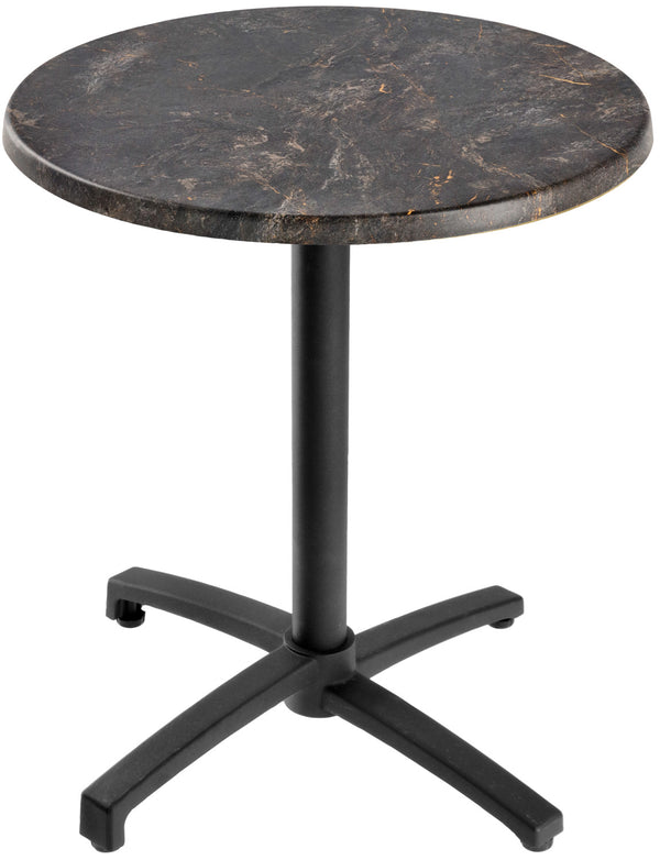 blat Topalit okrągły; 60 cm (Ø); czarny/złoto/marmurkowy; okrągły