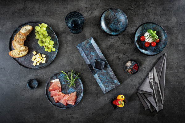 talerz Tusa okrągły; 27x2 cm (ØxW); czarny/ciemny niebieski; okrągły; 6 sztuka / opakowanie