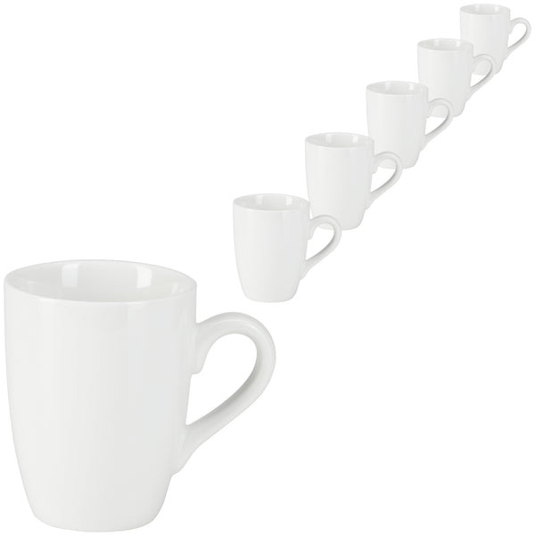 kubek Joy; 330ml, 8x11 cm (ØxW); biały; okrągły; 6 sztuka / opakowanie