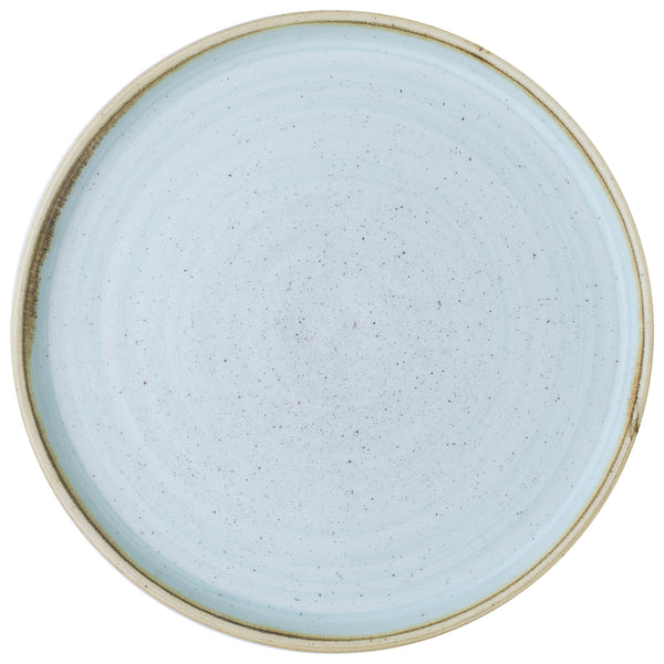 talerz płaski ze wysokim brzegiem; 21x2 cm (ØxW); jasny niebieski/brązowy; okrągły; 6 sztuka / opakowanie