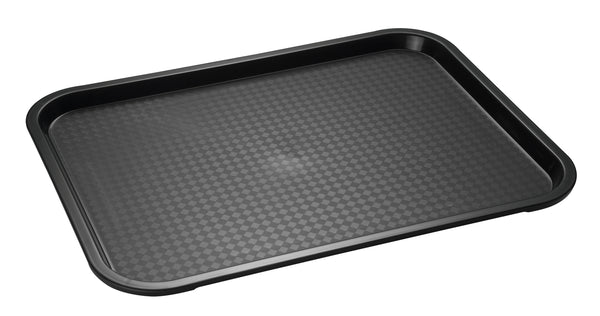 taca do fast foodu; 45x35.5x2.5 cm (DxSxW); czarny; prostokątny