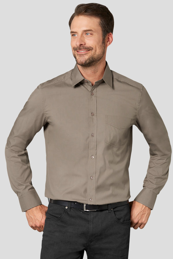 koszula męska Kim długi rękaw; Kleidergröße 43/44; taupe