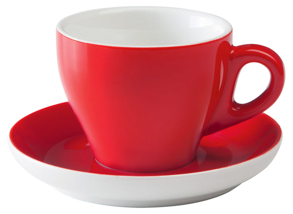 filiżanka do kawy Joy; 230ml, 9x7 cm (ØxW); czerwony; okrągły; 6 sztuka / opakowanie