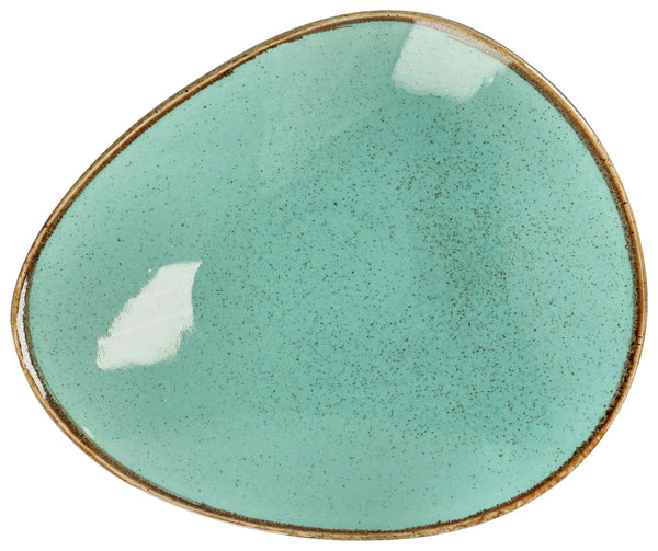 talerz płaski Sidina organiczny; 21x17.7 cm (DxS); turkusowy; organiczny; 6 sztuka / opakowanie