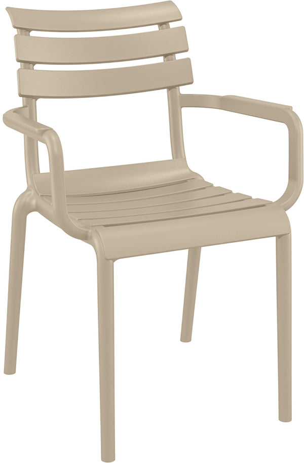 Stuhl Helen mit Armlehne; 58x59x84 cm (SxGxW); taupe; 4 sztuka / opakowanie