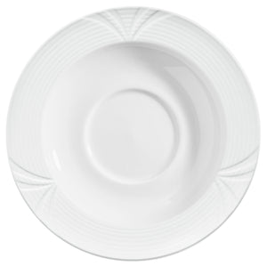 spodek do bulionówki / filiżanki do kawy Rena; 15.5 cm (Ø); biały; okrągły; 6 sztuka / opakowanie