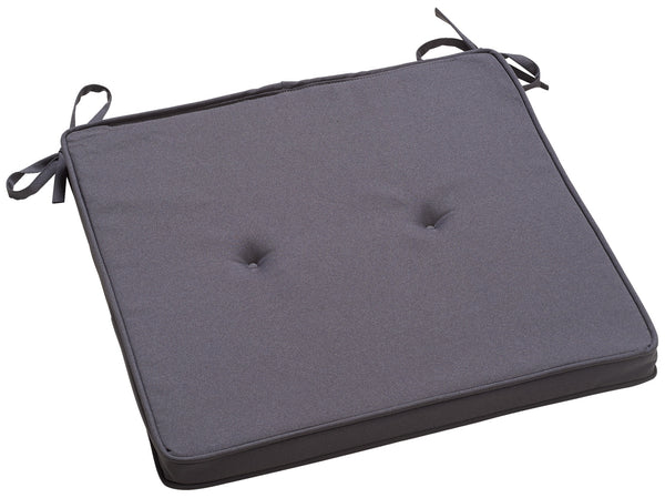 poduszka na krzesło Alabama; 41x41x3 cm (SxDxW); antracyt; kwadrat; 4 sztuka / opakowanie