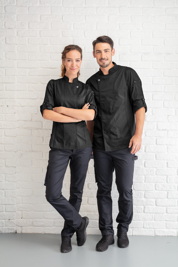 bluza kucharska damska Carter długi rękaw; Kleidergröße 34; czarny