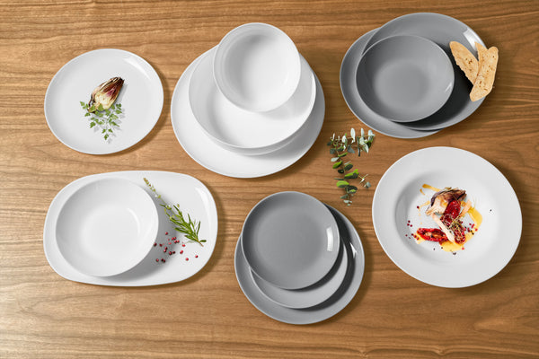 talerz płaski Ashley; 27 cm (Ø); szary; okrągły; 6 sztuka / opakowanie