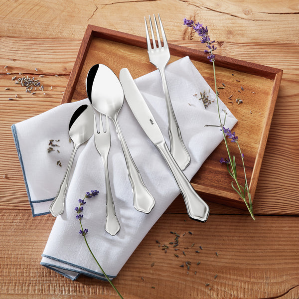 widelec do ciasta Chippendale; 14.7 cm (D); srebro, Griff srebro; 12 sztuka / opakowanie