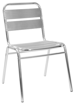 krzesło aluminiowe Limona bez podłokietników; 50x55x78.5 cm (SxGxW); siedzisko srebro, stelaż srebro; 4 sztuka / opakowanie
