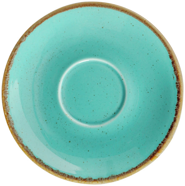 spodek do filiżanki do espresso Sidina; 12x2.5 cm (ØxW); turkusowy; okrągły; 6 sztuka / opakowanie