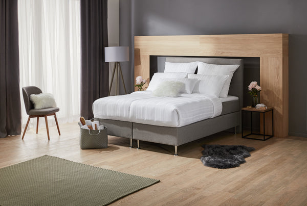 krzesło Lian; 56x58x86 cm (SxGxW); siedzisko jasny szary, stelaż jasny brązowy; 2 sztuka / opakowanie